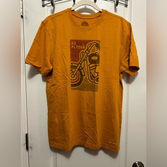Life is Good Classic Fit motorcycle go places men’s Size Medium - Picture 1 of 16